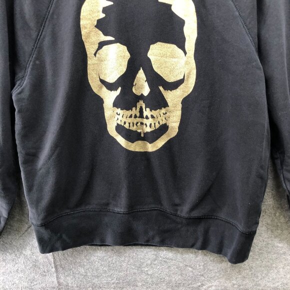 Zadig & Voltaire Black Sweatshirt Womens S Gold Skull Crewneck Pullover - Picture 5 of 9